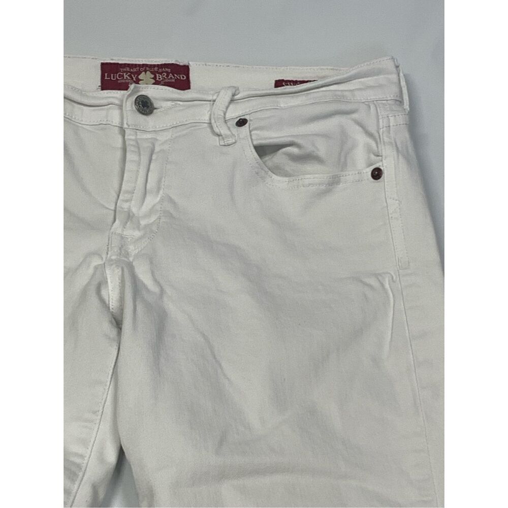 006 lucky brand white denim jean sweet’n crop size 10/30 - Picture 3 of 8